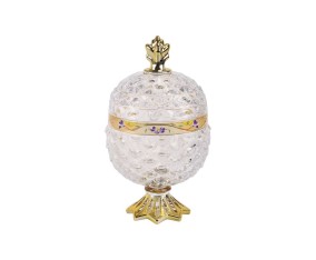 GLASS PINEAPPLE MEDIUM VGC367M CANDY JAR LILY